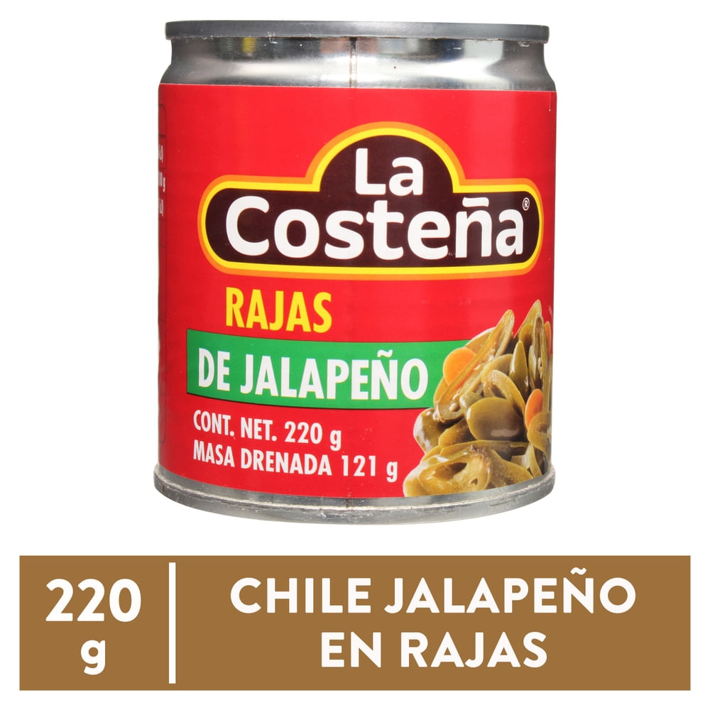 Chile Jalapeño en Rajas La Costeña 220g