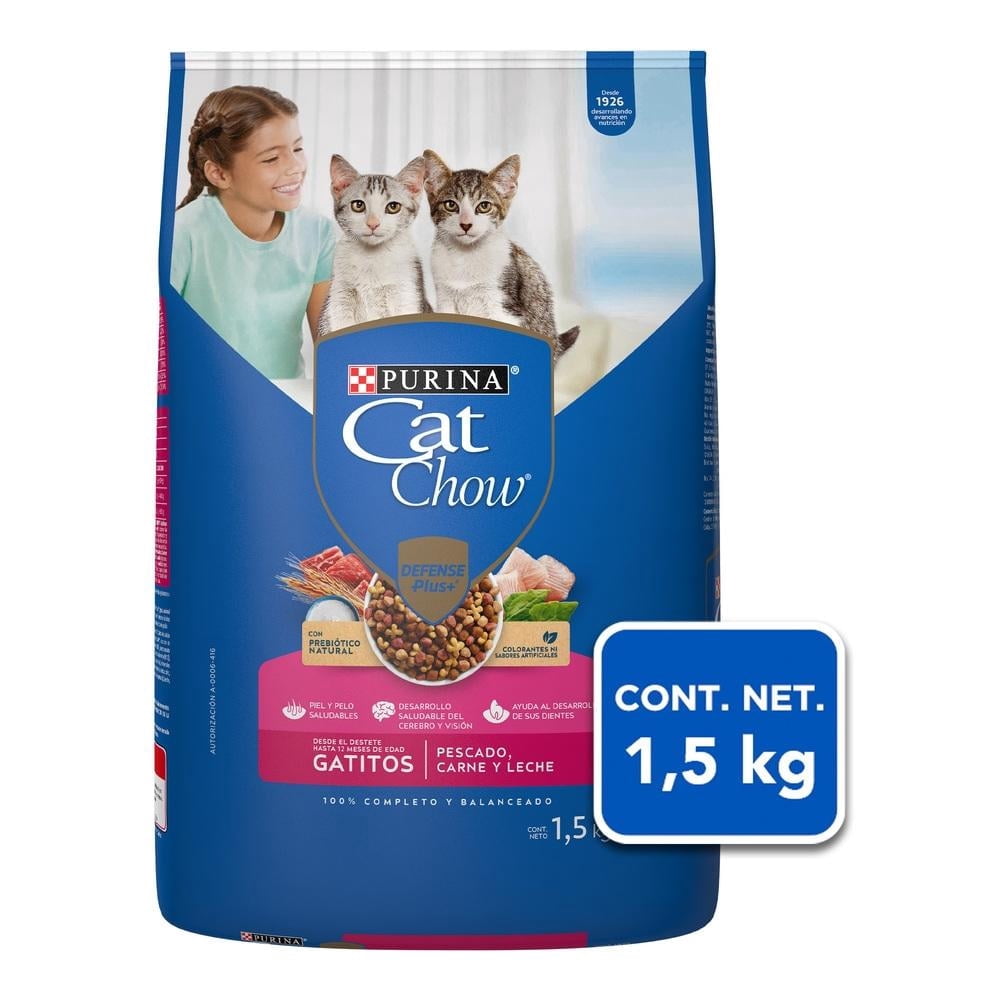 Cat Chow Gatitos Pollo y Leche 1.5kg