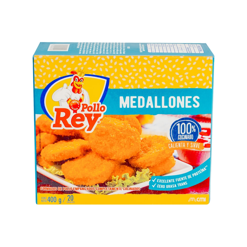 Medallones Empanizados Junior Pollo Rey 400g